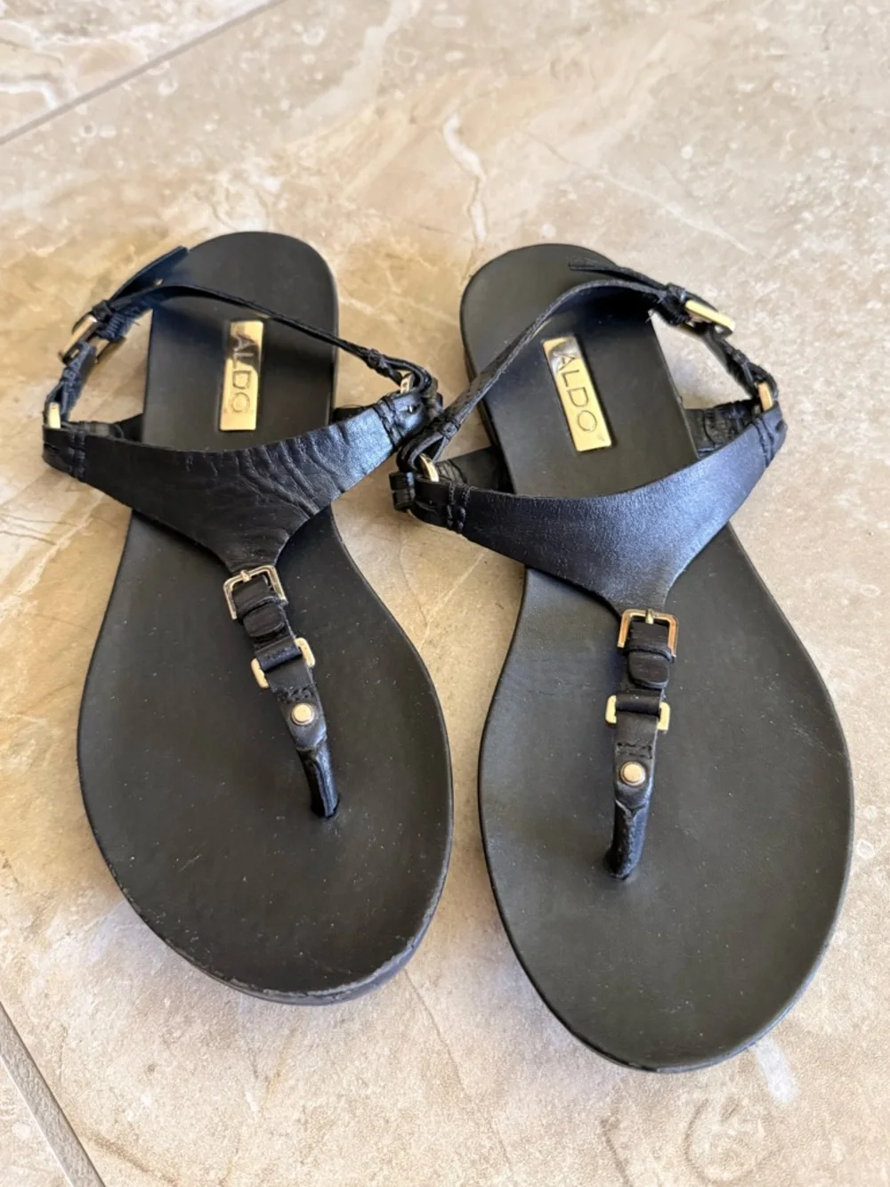 Aldo black sandals Size 8